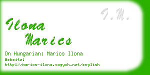 ilona marics business card